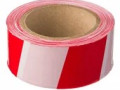 Лента сигнальная полимерная для ограждений 75ммх200м бело-красная неклейкая TWM003T Милен