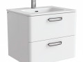 Тумба+Мойка Brick 60см BRI60W1i95K подвесная белая IDDIS