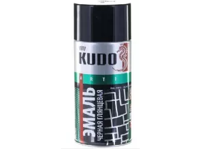 Краска аэрозольная KUDO черный глянцевый 520мл KU-1002