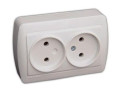 711-0200-128 DEMET Розетка 2-ая без заземлением белая