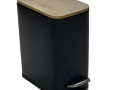 Ведро 5л черное с педалью, с доводчиком SLIM WBS075L05B Gloria
