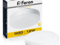 25833 Лампочка светодиодная Feron 12W 230V GX53 2700K LB-453