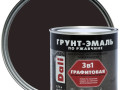 Грунт эмаль по ржавчине графитовая DALI коричневый 0.75л