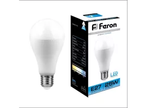 25792 Лампочка светодиодная Feron 25W 230V E27 6400K A65, LB-100