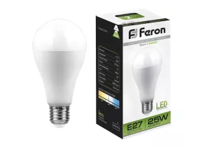 25791 Лампочка светодиодная Feron 25W 230V E27 4000K A65, LB-10