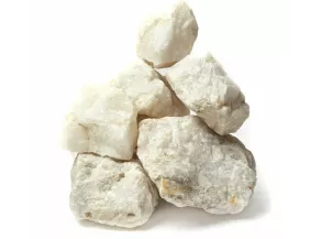 Камни для каменки печи Кварц фракция 40-80мм обвалованный 10кг ведро