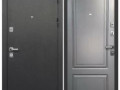 Дверь металлическая Толстяк 860L Букле чёрный Ясень графит эмаль