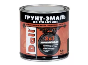 Грунт эмаль по ржавчине DALI молотковая черный  0.75л