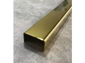 Профиль П-образный с планкой  20*11*3000мм золото глянцевый нержавейка
