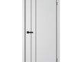 Дверь Эмалит серебристый N02 600*2000(чёрн.алюм.кромка с 4-х сторон,магн.защёлка