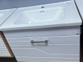 Тумба навесная 700 Мира 1ящик Белый снег/Молочный глянец+мойка HM-M41 700