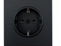 704-4288-122BQS Zima Розетка с заземлением бакалит черный матовый (механизм)