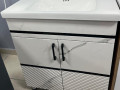 Тумба напольная 70 с умывальником вставка черная ЕВМ