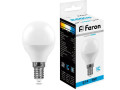25803 Лампочка светодиодная Feron 9W 230V E14 6400K G45 LB-550