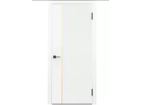 Дверное полотно глухое Орион ПЭТ Айс (профиль золото) 800х2000мм