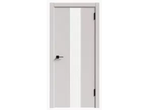 Дверное полотно глухое Спутник-2 ПВХ Софт-тач (white)/ПЭТ Платина (серебро) 800х2000мм