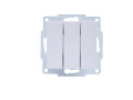742-0288-109 Vesna Выключатель тройной белый (механизм)