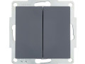 742-3488-101 Vesna Выключатель двойной графит (механизм)