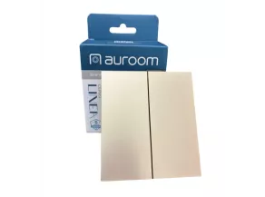 130204 Выкл Auroom 2-ой Linea 250V-10A Золото soft