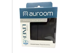 130202 Выкл Auroom 2-ый Linea 250V-10A Черный soft