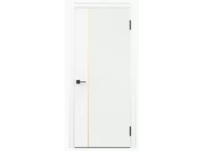 Дверное полотно глухое Орион ПЭТ Айс (профиль золото) 700х2000мм