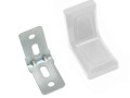 Уголок мебельный 26х26мм цинк с декор накл белый Starfix (4шт в уп)