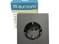 140102 Розетка Auroom 1-ая с/з Linea 250V-10A Черный soft