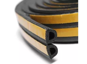 Уплотнитель Профиль D черный 9х7,5мм 50п/м ZOOM