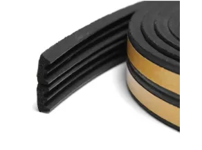 Уплотнитель Профиль Е черный 9х4мм 75п/м ZOOM