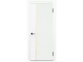 Дверное полотно глухое Орион ПЭТ Айс (профиль золото) 600х2000мм