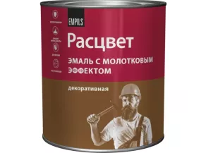 Эмаль Расцвет с молотковым эффектом алкидно-стирольная черная 2,5кг 3321