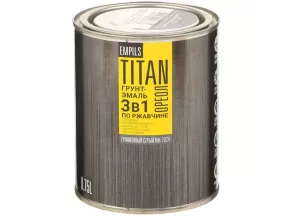 Грунт эмаль по ржав Ореол TITAN 0,9кг красно-коричневая глянцнавая 3291