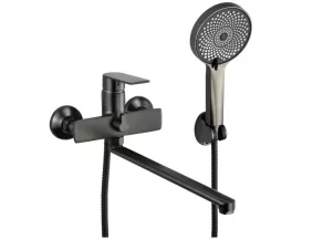 СМЕСИТЕЛЬ для ванны с длинным гусаком графит Atlas Jupiter   JP0004407