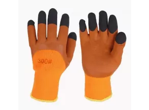 Перчатки коричневые (черный палец)