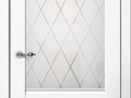 Дверь Эмалит белый С01 900*2000 АНГЛИЙСКАЯ РЕШЁТКА