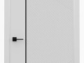 Дверное полотно глухое Орион ПЭТ Платина (профиль черный) 800х2000мм
