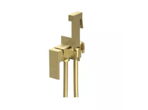 Смеситель с гигиеническим душем встраиваемый сатин золото Splenka S98.52.03