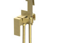 Смеситель с гигиеническим душем встраиваемый сатин золото Splenka S98.52.03