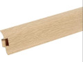 Плинтус напольный с центральной планкой Идеал Классик 55 мм 203, цвет Дуб белёный