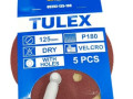Круг шлифовальный универсальный Tulex 85202-125-80 8 отверстий на велкро основе диам 125мм P80