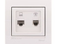 702-0202-143 Deriy Розетка компьютерная, телефонная, белая