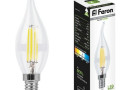 25781 Лампочка светодиодная Feron 7W 230V E14 4000K С35Т  LB67