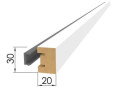 Рейка интерьерная МДФ Белый 20*30*2750 с монтажная планкой МИЛАНА