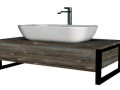 Столешница GRUNGE LOFT 80П 1 внутр.ящик  ДУБ НАМИБИЯ