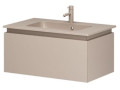 Тумба+Мойка LORETTO 80 консольная FUME MAT Plaza (F)